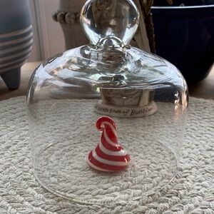 Hand Blown Dessert Display/Candle Cloche 4x5 Glass Dome Cottage Farmhouse